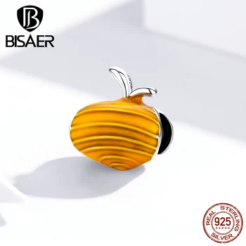 

Vegetable Beads BISAER 2020 New Enamel 925 Sterling Silver Lovely Carrots Charms fit Girls Bracelets Silver 925 Jewelry ECC1413