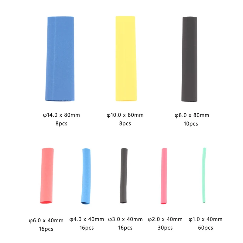 164pcs 1Set Heat shrink tube kit Insulation Sleeving termoretractil Polyolefin Shrinking Assorted Heat Shrink Tubing Wire Cable 4