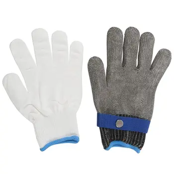 

NEW-Cut-Resistant Stainless Steel Wire Gloves Cut Proof Stab Work Glove Anti-Cutting Mitten Metal Mesh Chain