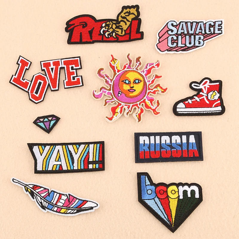 Яйи бум SUN LOVE российский мультфильм Вышивка Патчи легкость для пиджак жилет
