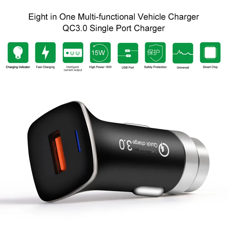 QC 3,0 Быстрая зарядка быстрое автомобильное зарядное устройство адаптер usb type C кабель для huawei p9 p10 p20 P30 lite mate 20 10 pro Honor 10 Nokia 8 7