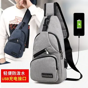 

Male Shoulder Bags USB Charging Crossbody Bags Men Anti Theft Chest Bag School Summer Short Trip Messengers Bag 2019 New Arrival