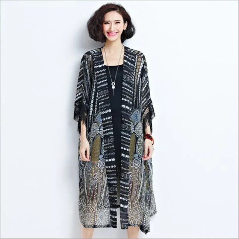 Женский летний пляжный кардиган рубашки размера плюс верхняя одежда без солнца