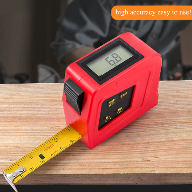5m/16ft Portable Digital Measure Tape With Lcd Display Measuring Tape