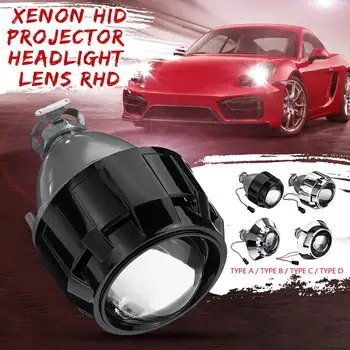 

Pair 2.5" Left Right Universal Car Bi xenon HID Projector Retrofit Headlight Lens Auto Angle Eyes H1 H4 Kit