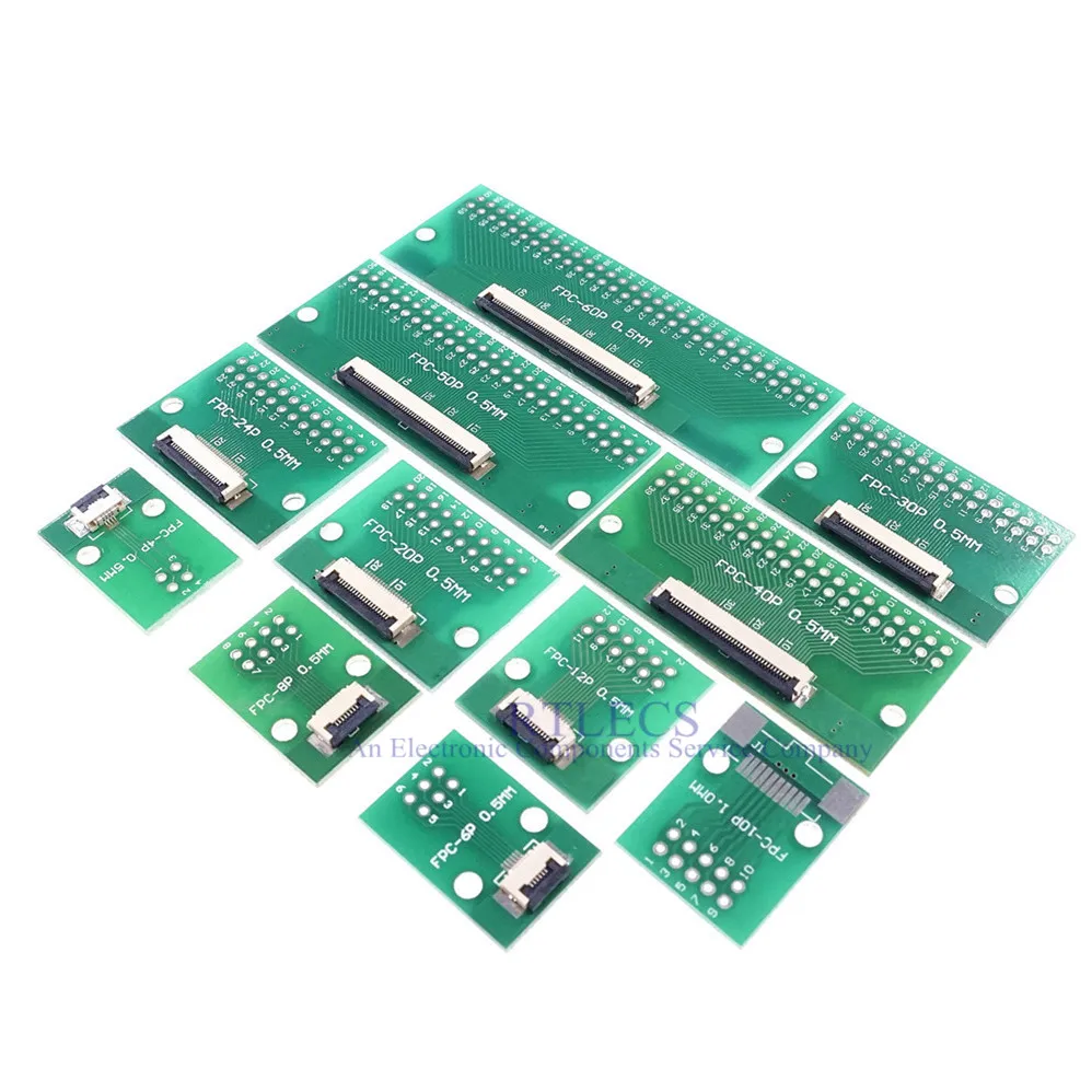 2 шт. FPC FFC 4 6 8 10 12 20 24 30 40 50 60 контактный адаптер 0 5 мм до 54 x мм|adapter converter|adapter pcbadapter pin |