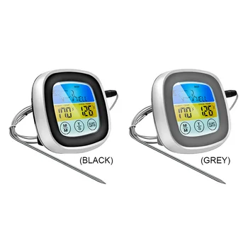 

Digital Touch Screen Home Kitchen Thermometer Countdown Timer Meat Barbecue Food Temperature Measurement Tool