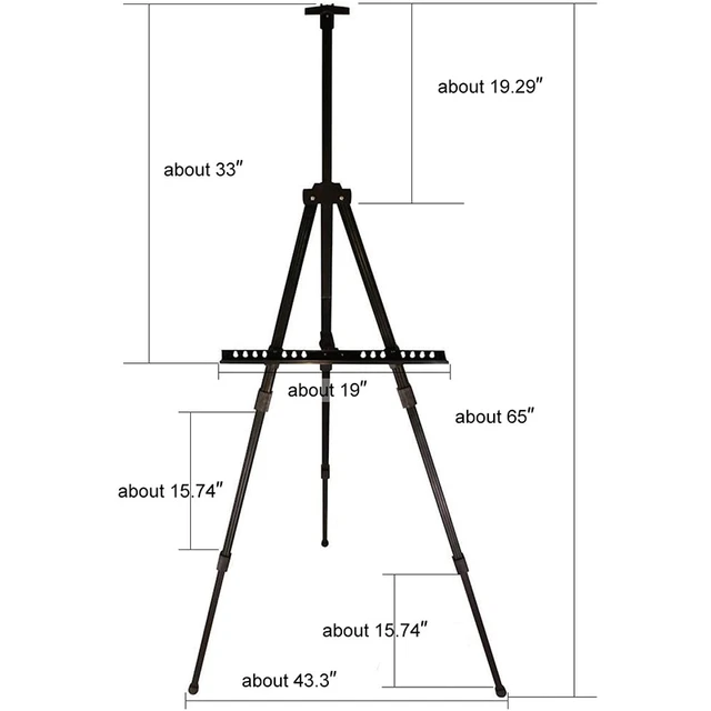 Paint Board Rack Easel Portable Wooden Tripod Easel Lightweight Adjustable  Inclination for Painting Sketching for Beginners - AliExpress