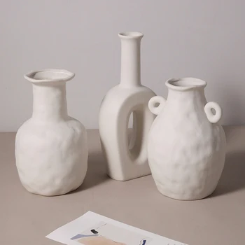 

Dried Decorative Ornaments Nordic Ins Wind Ceramic Vase Modern Minimalist Creative Home Living Room Flower Arrangement