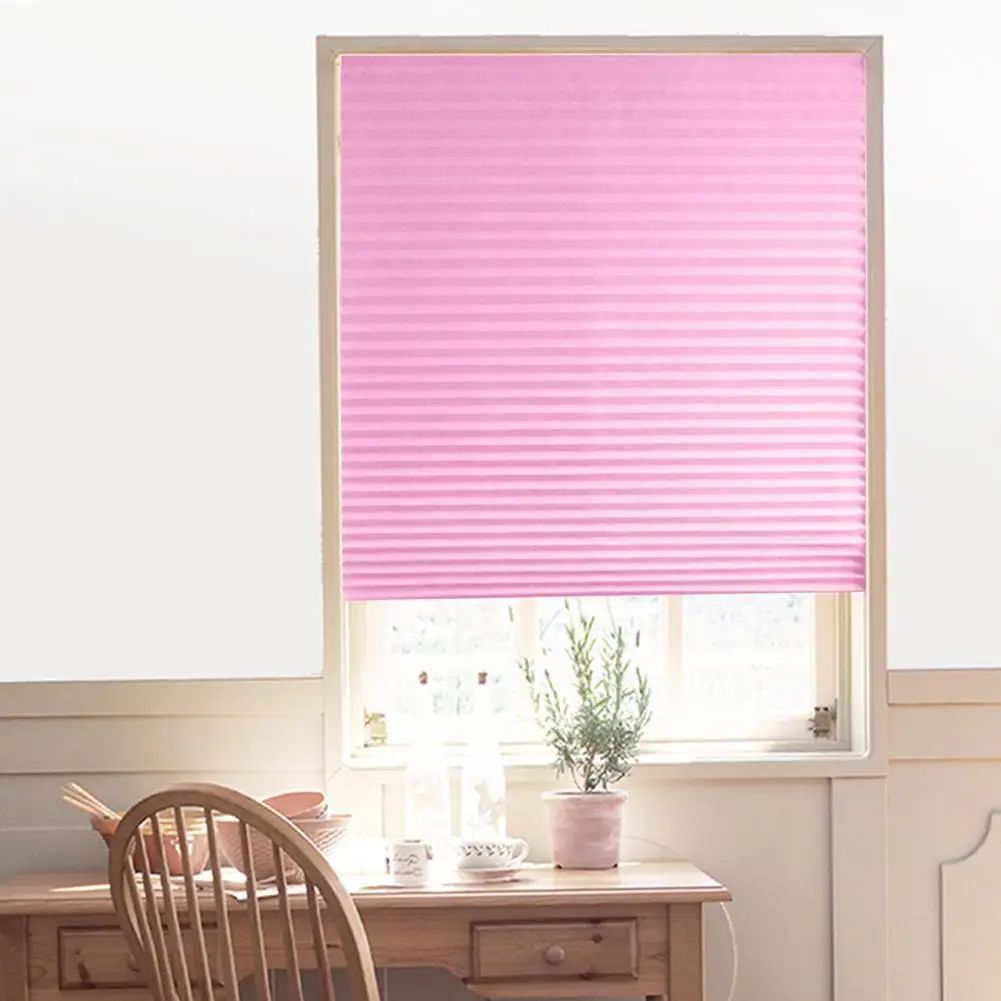 2020 Self Adhesive Pleated Blinds Curtains Half Blackout Bathroom