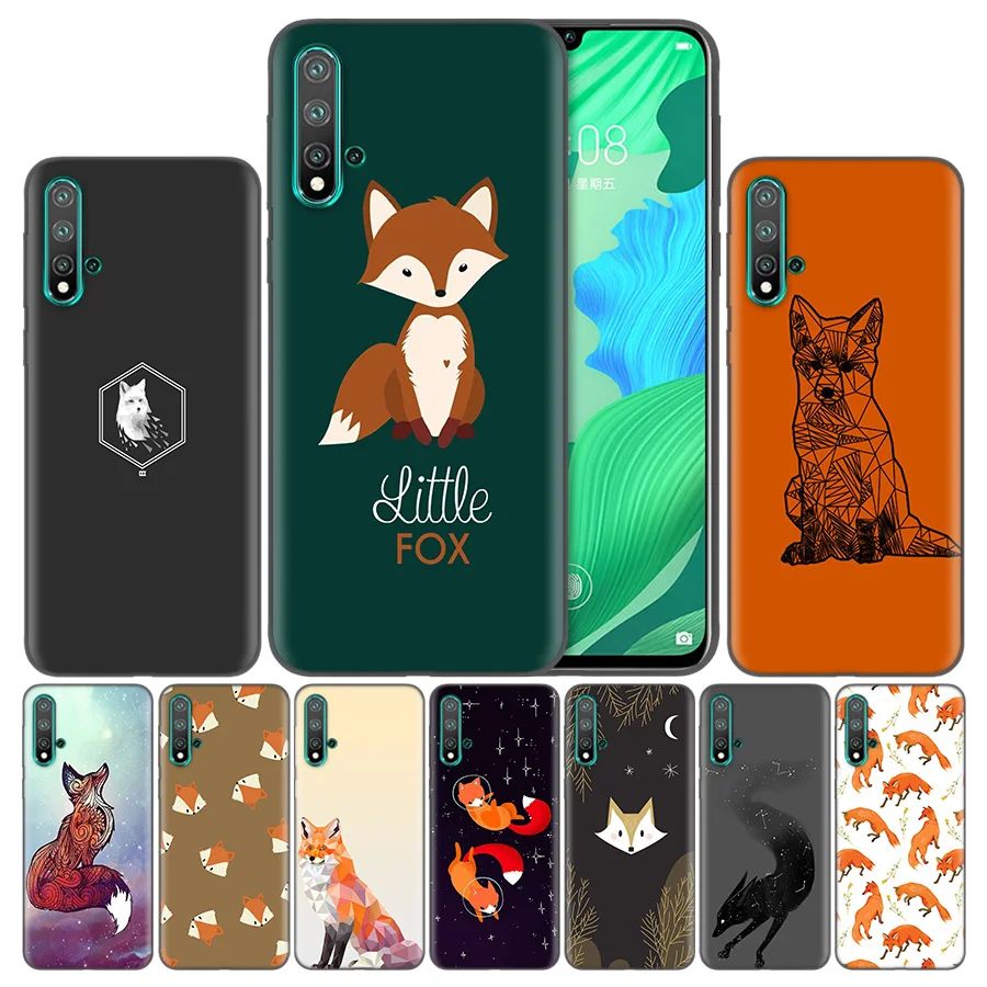 

Phone Cases For Huawei Honor 8A 8C 8S 8X 9X 9 10 20 Pro Lite Play 20i 7C Fundas Capas Cover Coque Mr Fox with Glasses