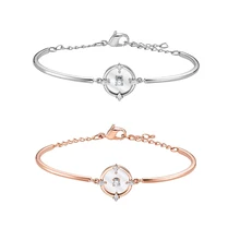 Модный Изысканный Простой Серебряный и розовый Золотой Северный браслет, чтобы отправить подруге, чтобы отправить матери памятный подарок