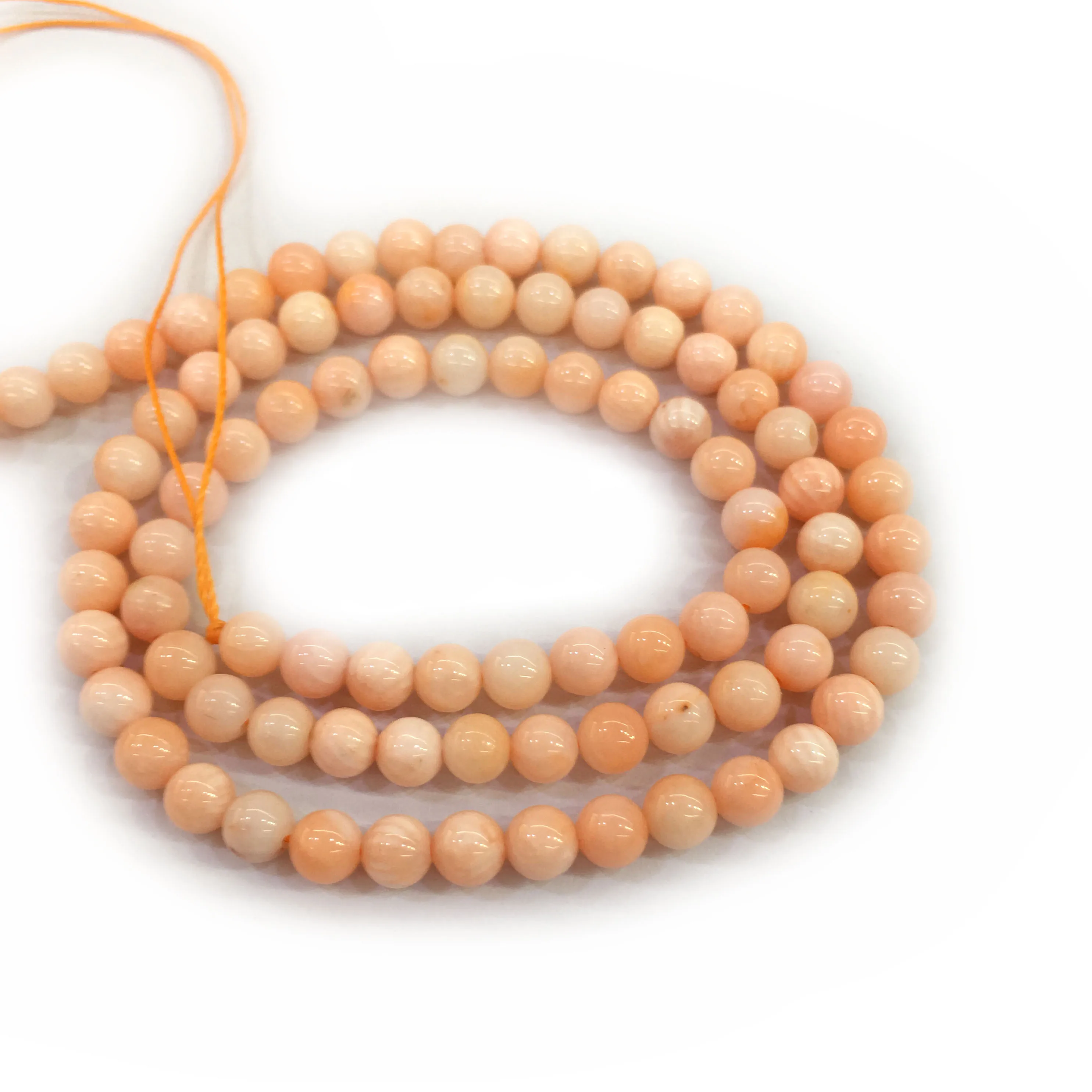 

100% Natural Coral Beads Round Shape Small Hole Bead for Women Jewelry Making DIY Necklace Bracelet Accessories 4&5mm