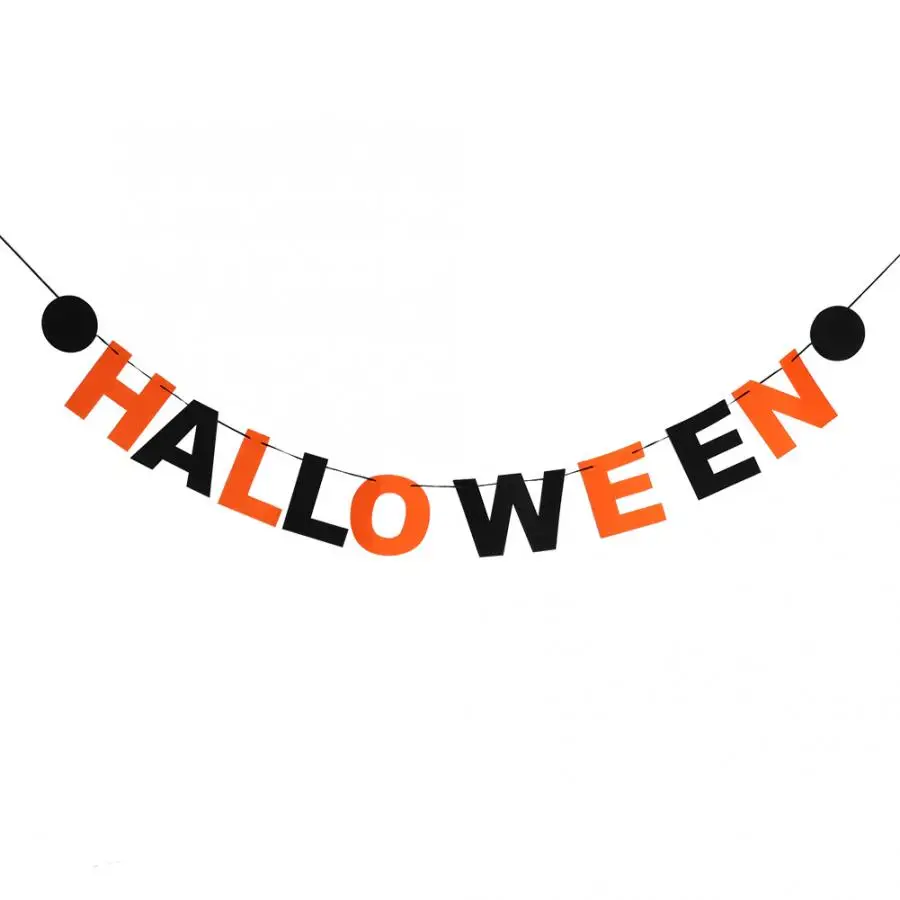 7 различных типов с надписью Happy Halloween подвесные украшения флаг овсянка гирлянда для DIY Декор вечерние украшения
