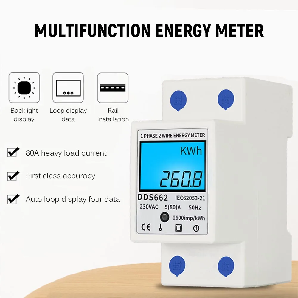 Single Phase Electricity Meter Single Phase Energy Meter Digital