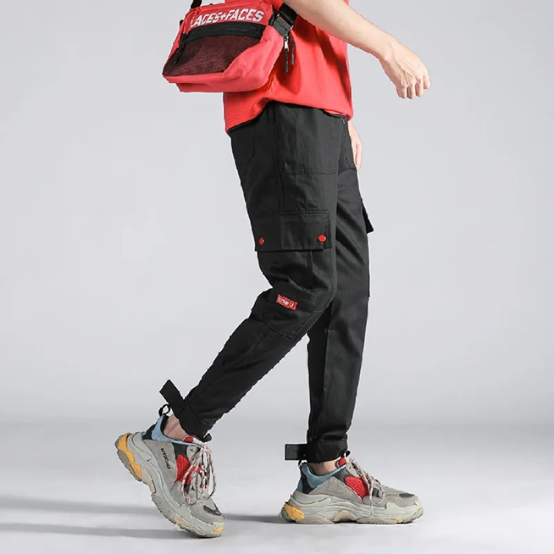 

Autumn And Winter INS Super Fire Pants Men's Popular Brand Loose Bib Overall Beam Leg Korean-style Trend Casual Harem #1961