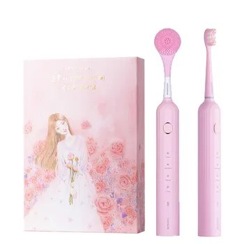 

5V 2w Sonic electric toothbrush IPX7waterproof USB charging 2min timing Cleansing brush Dupont bristles+Antibacterial brush head