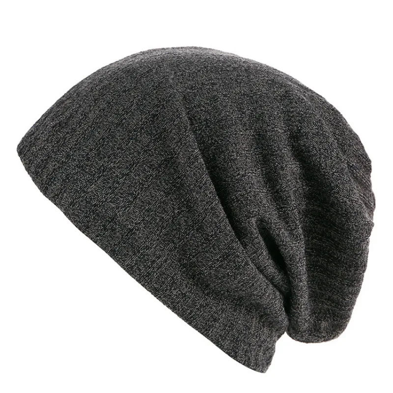 Мужская вязанная хлопковая шапка Skullies, однотонные мягкие женские шапки бини на весну и осень, Уличная Повседневная спортивная хип-хоп шапка бини