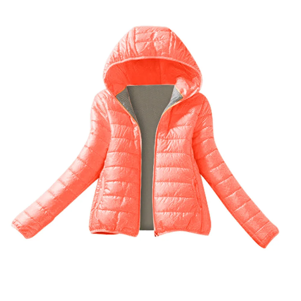 JAYCOSIN, зимняя женская куртка, теплое пальто, тонкая женская куртка на молнии с капюшоном, Женская Повседневная Базовая куртка, vercoat, уличная одежда