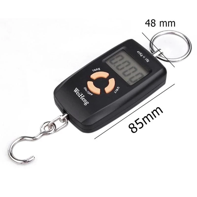 

Portable 45Kg 10g Hanging Scale Digital Scale BackLight Electronic Fishing Weights Pocket Scale Luggage Scales Black