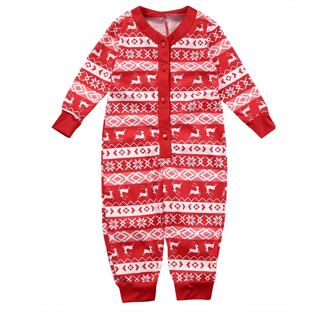 

Long Sleeve Christmas Baby Autumn Family Pajamas Set Holiday Gift Printed Cotton Blend Adult Kids Two-pieces Nightwear Home