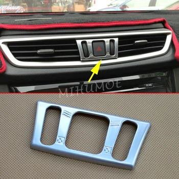 

For Rogue Sport Qashqai J11 X-Trail T32 Murano Dashboard AC Air Condition Warning Light Switch Adjust Cover Overlay Trim Styling