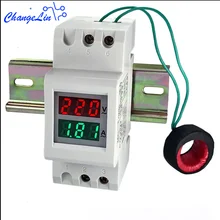 AC 80-300V 200-450V Voltmeter Ammeter Current Monitor Voltage Gauge Volts Indicator AC0.01A-99.9A Air Switch External CT LED