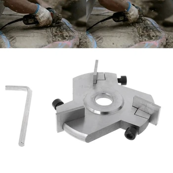 

90mm Grinder Disc Wood Carving Woodworking Detachable 3 Blade Root Milling Cutter