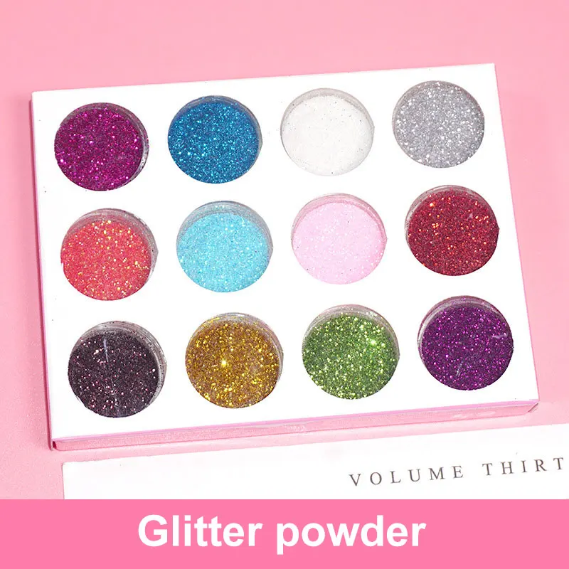 Glitter powder Ювелирные изделия DIY Инструменты AB Смола 3: 1 AB Cola прозрачная твердая эпоксидная смола краситель Блеск порошок плесень для изготовления ювелирных изделий Смола ремесло - Цвет: Glitter powder