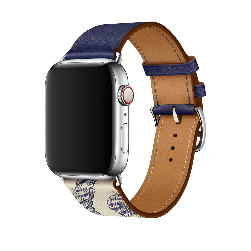 Encre Beton Двойной тур ремешок для Apple Watch серии 5 4 3 2 1 ремешок для iWatch Ремень Высокое качество Натуральная кожа петля 38 мм/40 мм/42 мм/44 мм - Цвет ремешка: Encre Beton