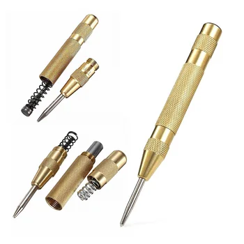 High-Speed Steel Punch Starting Holes Tool Automatic Center Pin Punch Spring Loaded Marking Center Drill HSS Handle 1 pcs automatic center pin punch hss center punching stator spring loaded marking drill tool