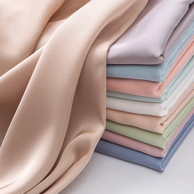 Satin Polyester Summer Chiffon Fabric for Sewing Clothes Pajama Shirt
