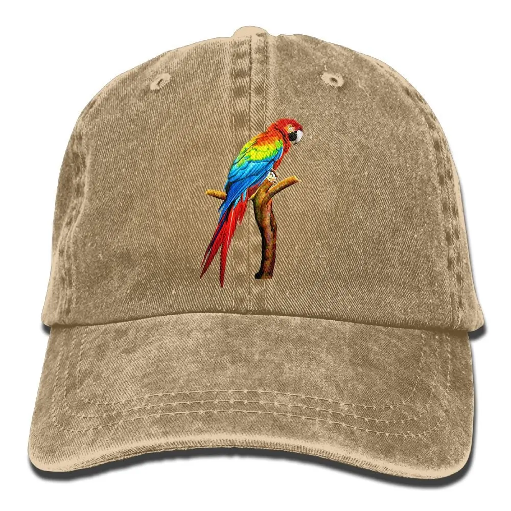 Parrot джинсовая бейсболка s Hat Регулируемая хлопковая спортивная крышка ремня для мужчин и женщин