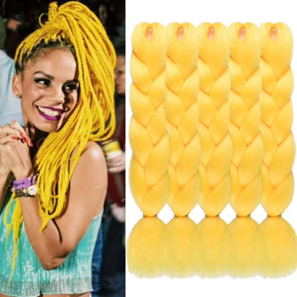 YXHAIR 100g 48 Inch Synthetic Jumbo Box Braids Expression Crochet Hair Extension for Women Pre Stretched Yaki Ombre