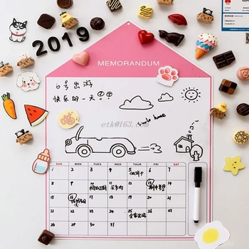 

A3 Soft Magnetic Whiteboard Magnet Erase Board Drawing Refrigerator Calendar Pen