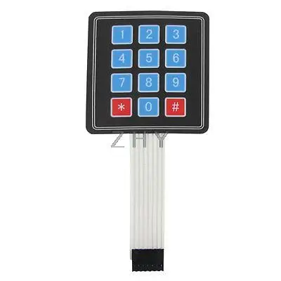

3x4 12 Key Matrix DIY Membrane Switch Touch Pad 77x69x0.8mm DC 12V