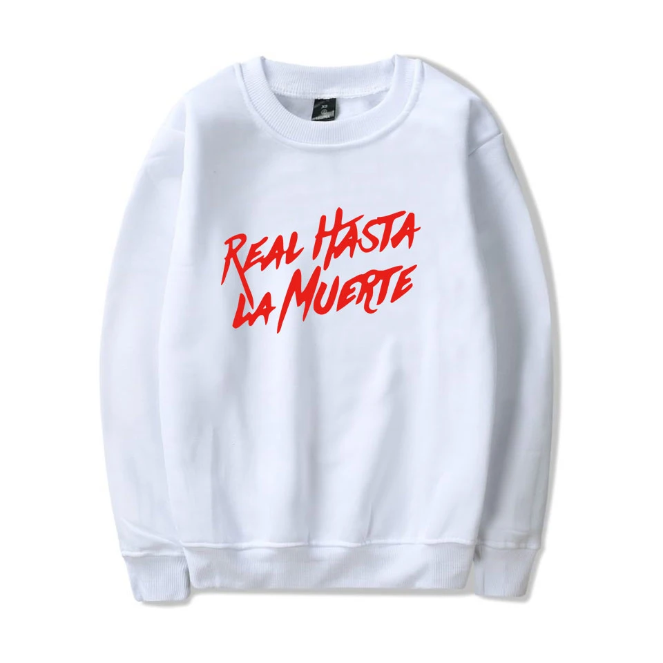 Anuel Aa Real Hasta La Muerte принт Толстовка для женщин/мужчин Монолитным длинные рукава толстовки с длинным рукавом флисовый пуловер Толстовка
