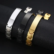 12 мм персонализированные гравировка вдохновляющий браслет из нержавеющей стали бар браслет разных цветов мужские ювелирные изделия