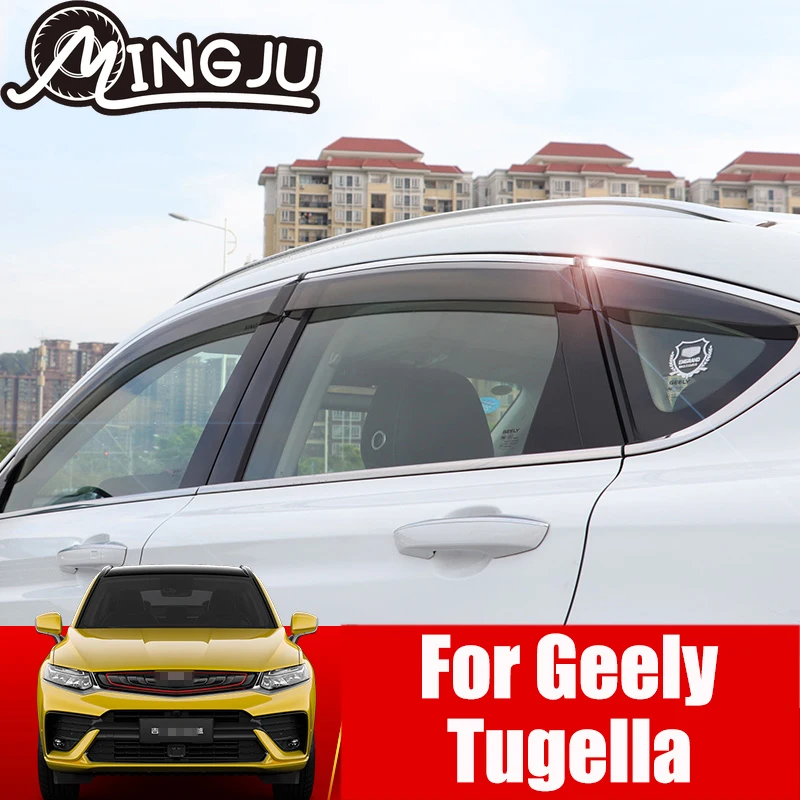 Window Visor Deflector Vent Sun Shade Rain Guard Exterior Protection Parts For Geely Tugella Xingyue FY11-Accessories