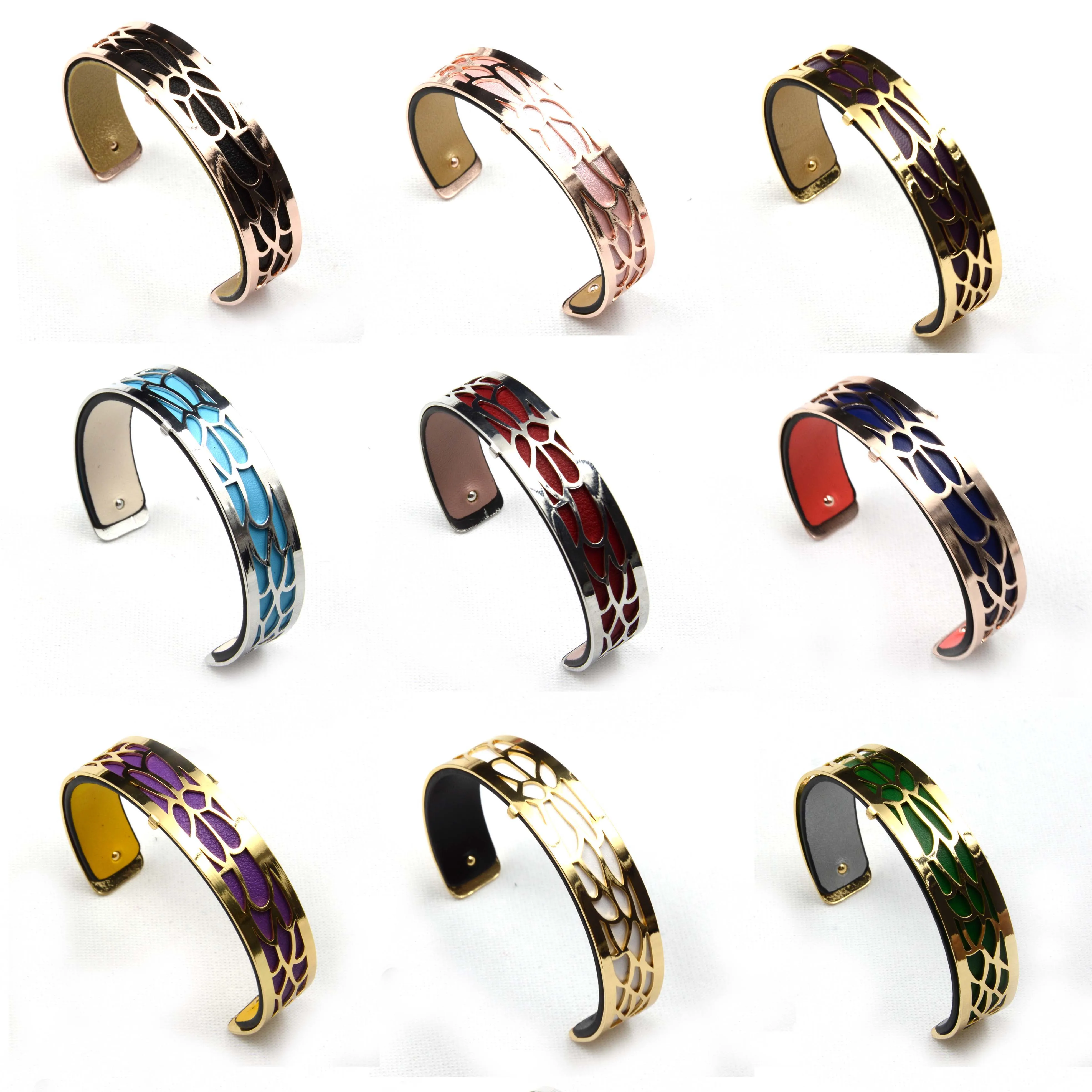 bracelet with leather insert