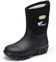 

8 Fans Kids Rubber Boots 100% Waterproof Fishing Hunting Neoprene Winter Snow Rain Boots with Warm Liners for Boys and Girls