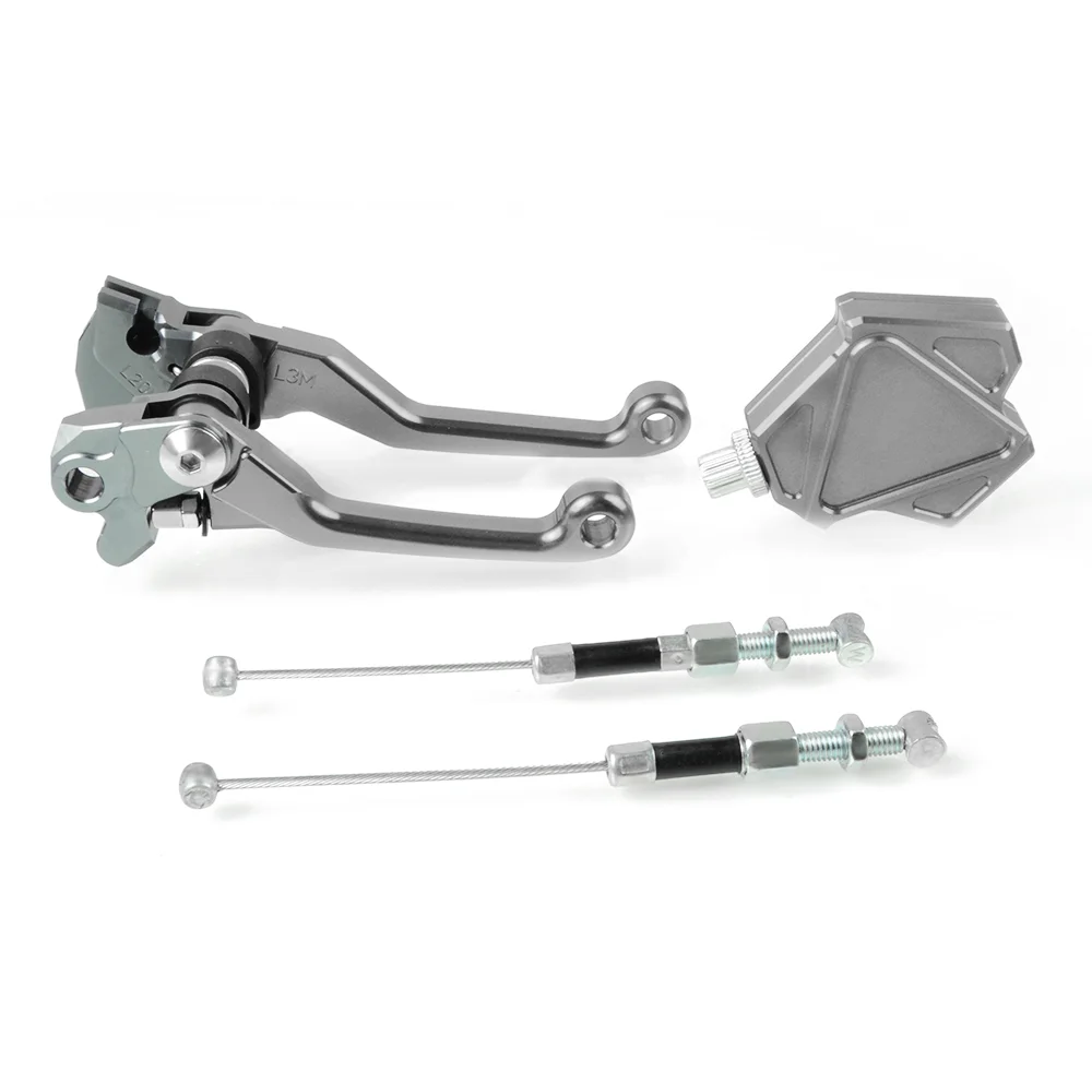 LS-004-EPC-001-GY Для KTM 400EXC-R 2005-2007 Мотоцикл с ЧПУ алюминий 1 комплект тормозные рычаги сцепления и легко тяните рычаг сцепления системы запчасти Байк - Цвет: LS-004-EPC-001-GY