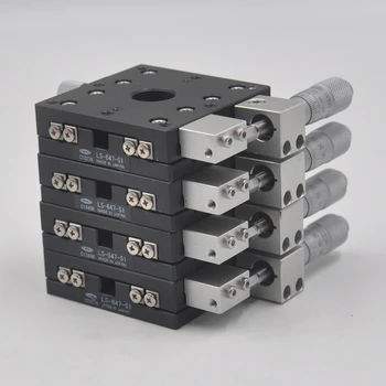 

X Y axis displacement platform CHUO LS-647-S1 manual optical fine-tuning slide table 60 * 60mm aluminum alloy