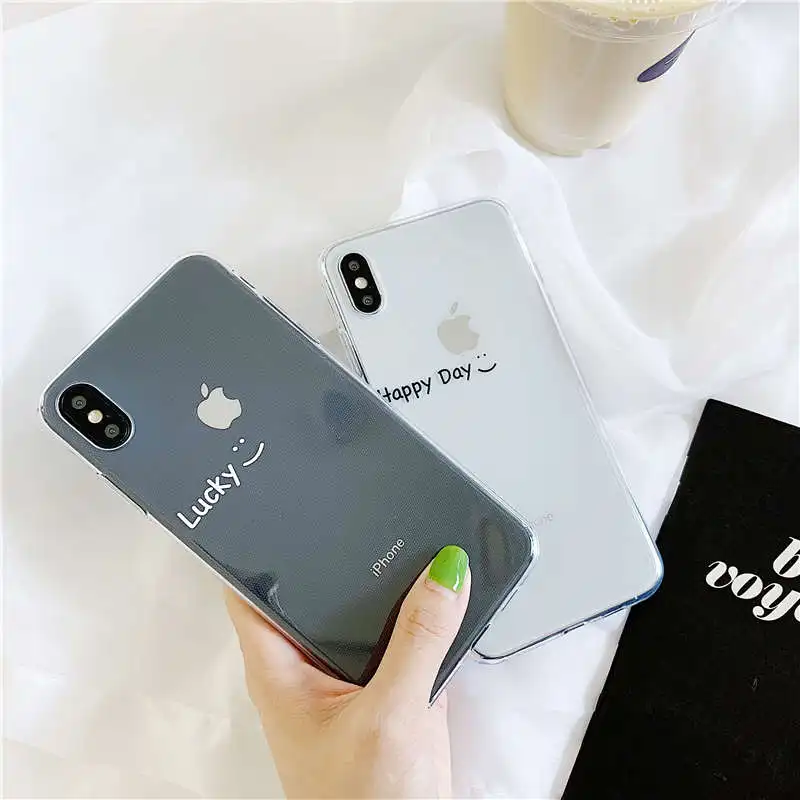 Прозрачный чехол с надписью PIXIU для iPhone 7 8 6 6S Plus X XS XR Max Ударопрочный Мягкий