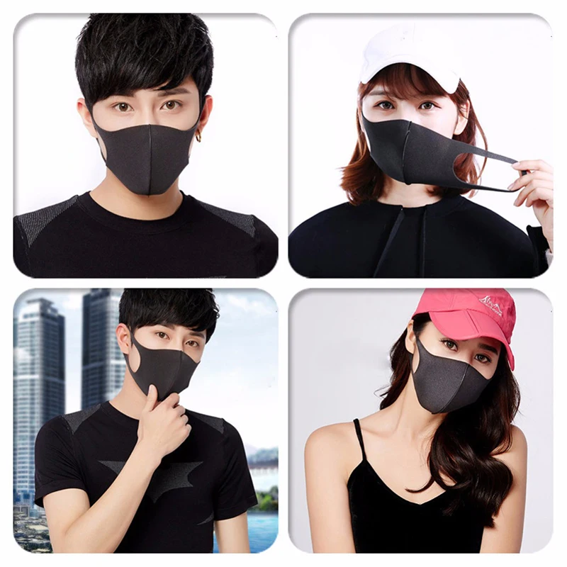 

3PCS/lot Pollution Mask Anti Air Dust and Smoke with Elastic Earloop Washable Face Mouth Mask Made For Unisex Men Women