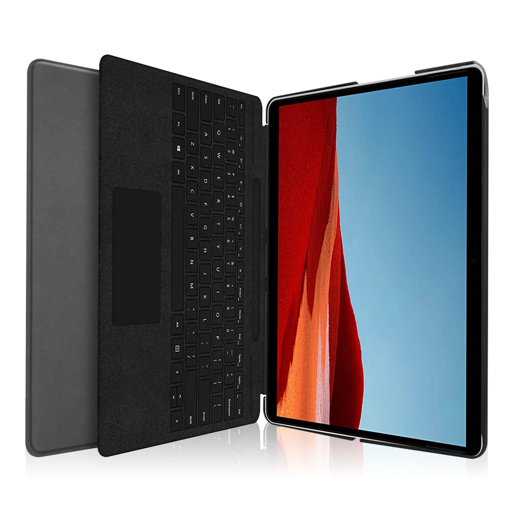 Для Surface Pro X Slim Fit чехол из искусственной кожи чехол-книжка для планшета с держателем для ручки совместимый с типом чехол для клавиатуры Fundas