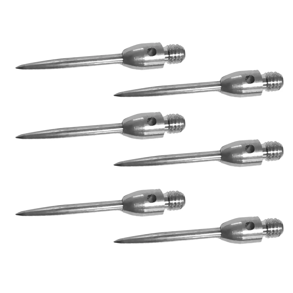 6 Pieces Darts Steel Tips Points Conversion Points Steel Tip Replace Silver
