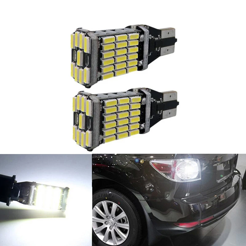 

2x W16W T15 LED Bulbs Canbus OBC Error Free LED Backup Light 921 912 W16W LED Bulbs Car reverse lamp Xenon White