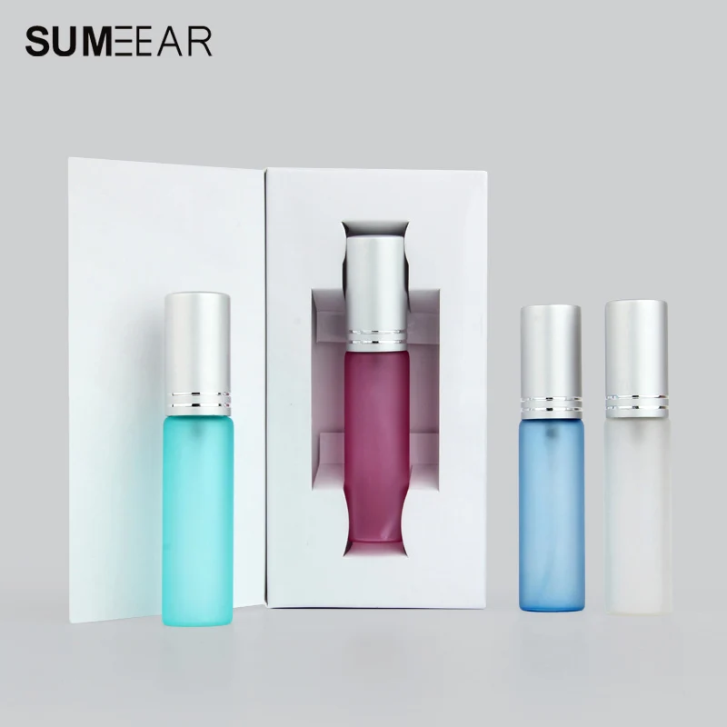 

20Pieces 10ML Perfume Bottle Frosted sand With packing box Spray Bottles Sample Empty Containers Atomizer