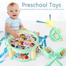 6 шт./компл. музыкальная игрушка детский музыкальный инструмент Детские барабанные музыкальные инструменты Развивающие игрушки для детей